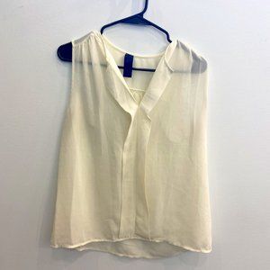 Size S Off-White Sheer Blouse
